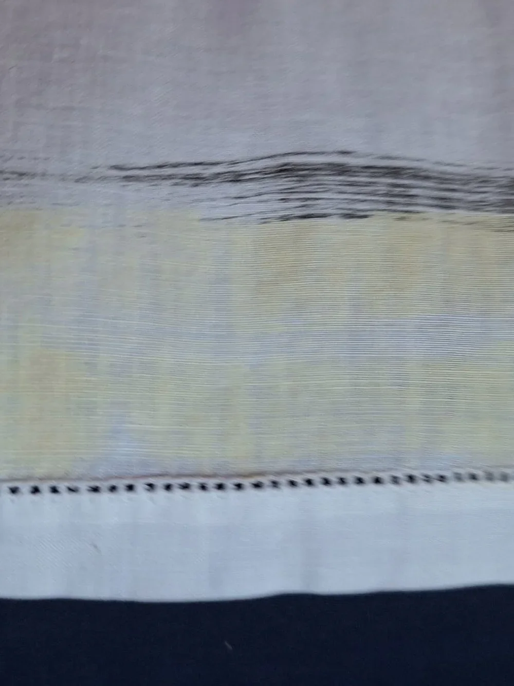 Vintage Hand-Painted Southwest Cotton Luncheon Tablecloth & 4 Napkins